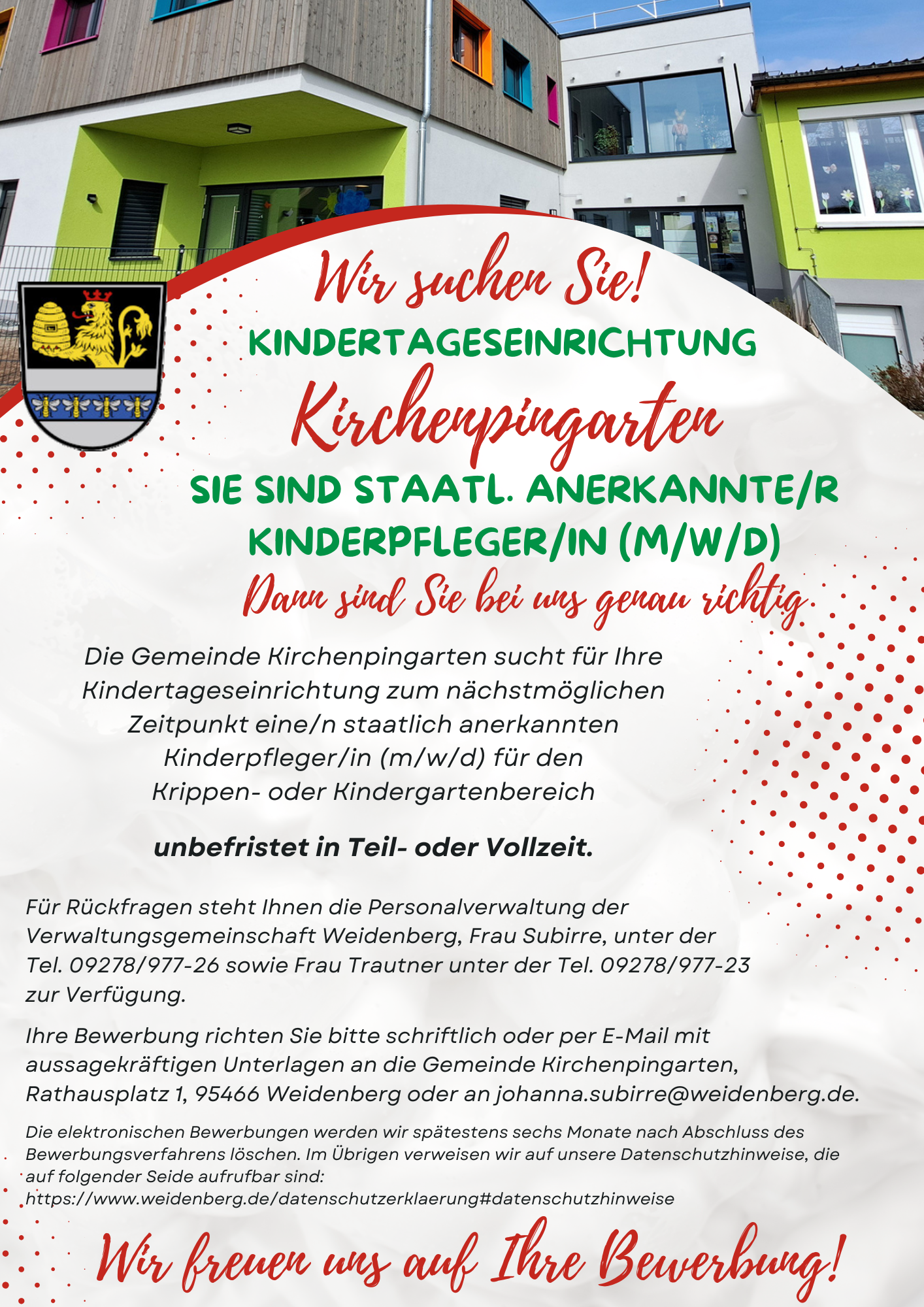 Stellenanzeige Kinderpfleger/in